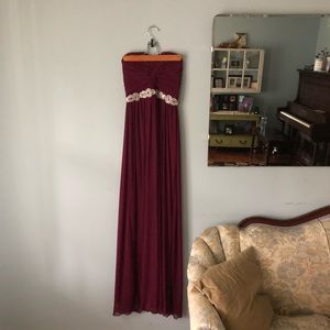 Long Plum Prom Dress